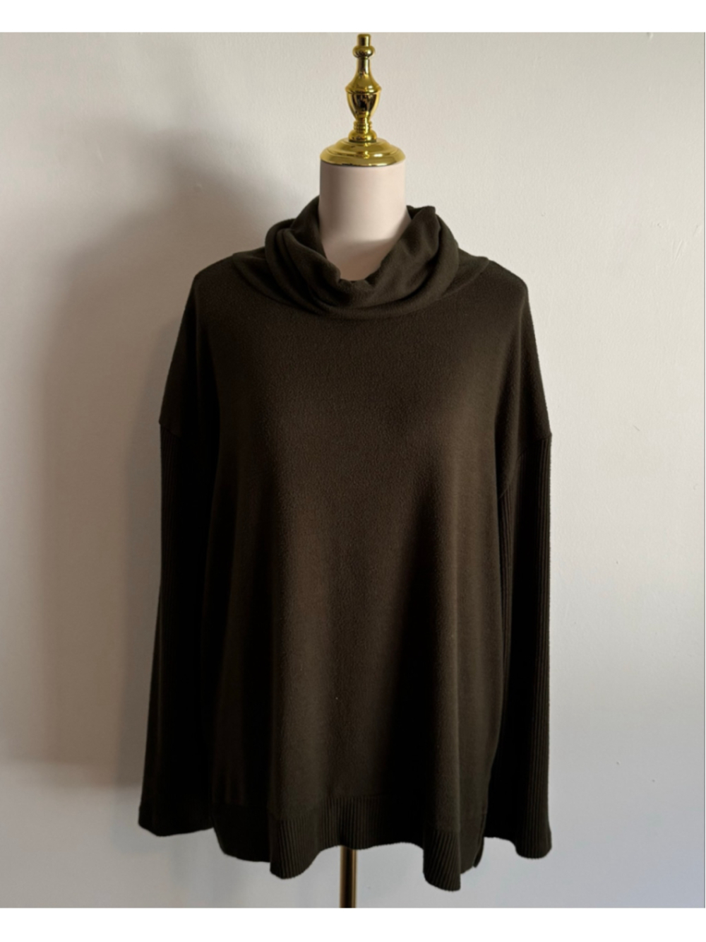 Women's Sonoma Goods for Life Cowl Neck Sweater Olive XL